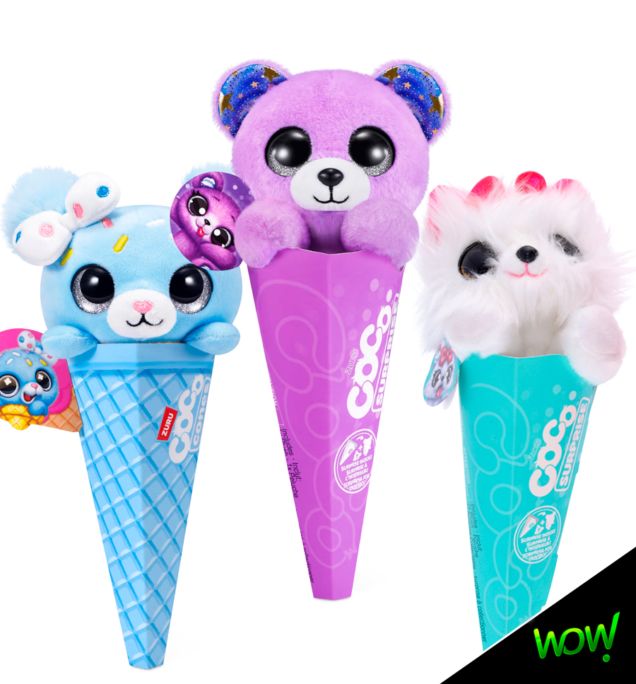 Yeux Paillettes Peluche Peluches Coco Cones Love De ZURU Adorable Compagnon Niché Dans Un